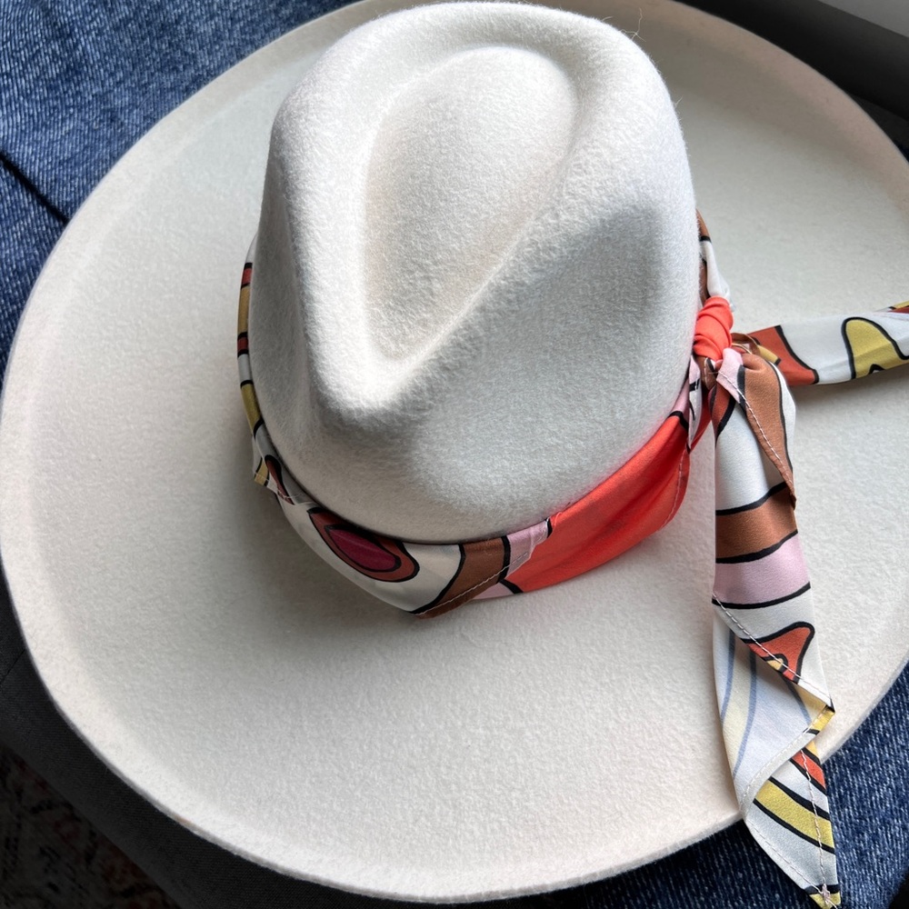 Lack of Color Wool Wide Brim Hat in Off White